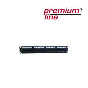 Premium Line Cat 6 Unshielded Patch Panel, 1U 24ports