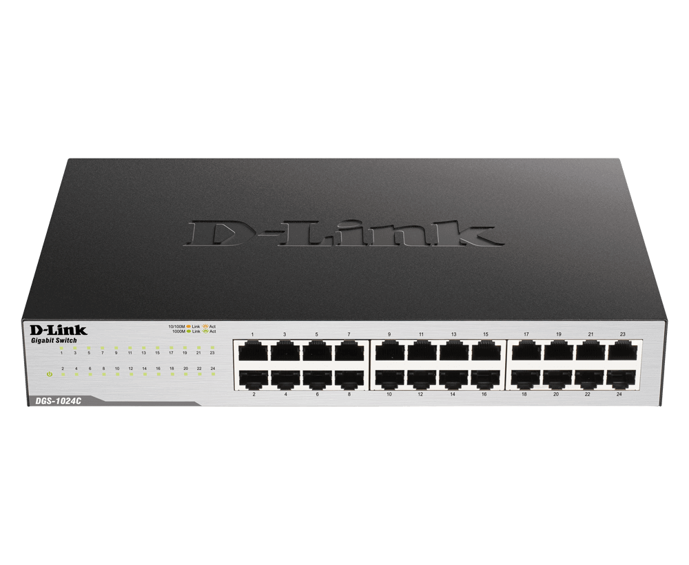 D-Link 24 port 10/100/1000Base-T Unmanaged Switch .