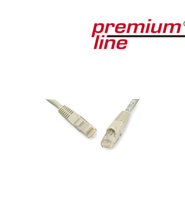 PremiumLine Cat.6,  U/UTP patch cord, molded, with snag proof, 0,5m length, grey
