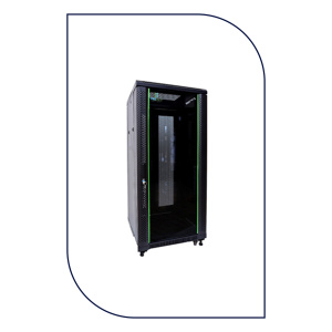 ProRack 27U 600*1000Standing network rack with vented door,4 fans, 1 shelf and 1 PDU 8 outlet