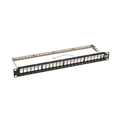 LS Simple ,24,Port Shieded,Unshielded 1U Empty Panel w/ hinged wire management