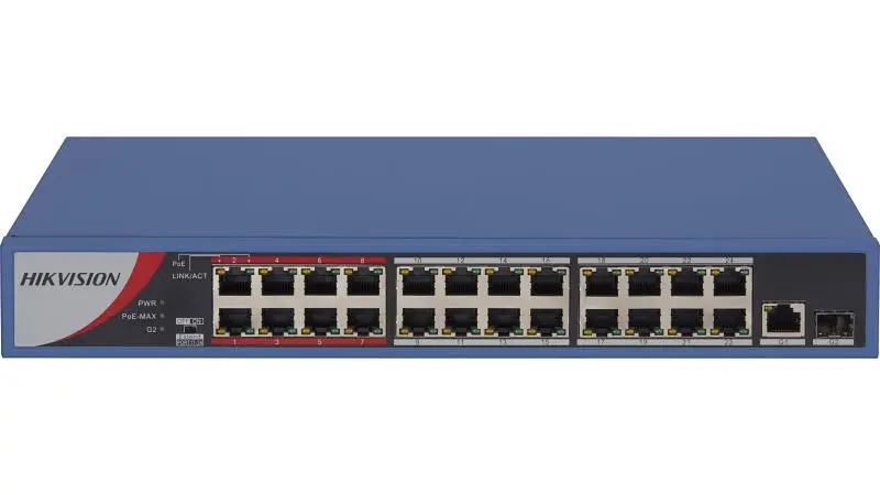 Hikvision DS-3E0326P-E/M(B)(O-STD), 24 Port Fast Ethernet Unmanaged POE Switch