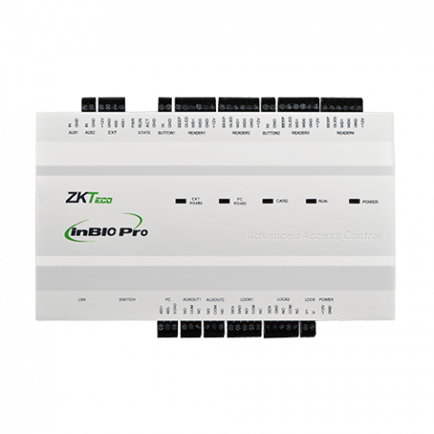 ZKteco, INBIO260- PRO, Two-door Two-way Controller Support, ID card capacity:60,000, Finger capacity: 20,000, Log Capacity: 100,000, Communication: RS485, TCP/IP