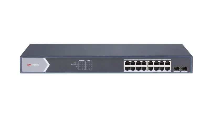 Hikvision DS-3E0318P-E(B)(O-STD), 16 Port Fast Ethernet Unmanaged POE Switch