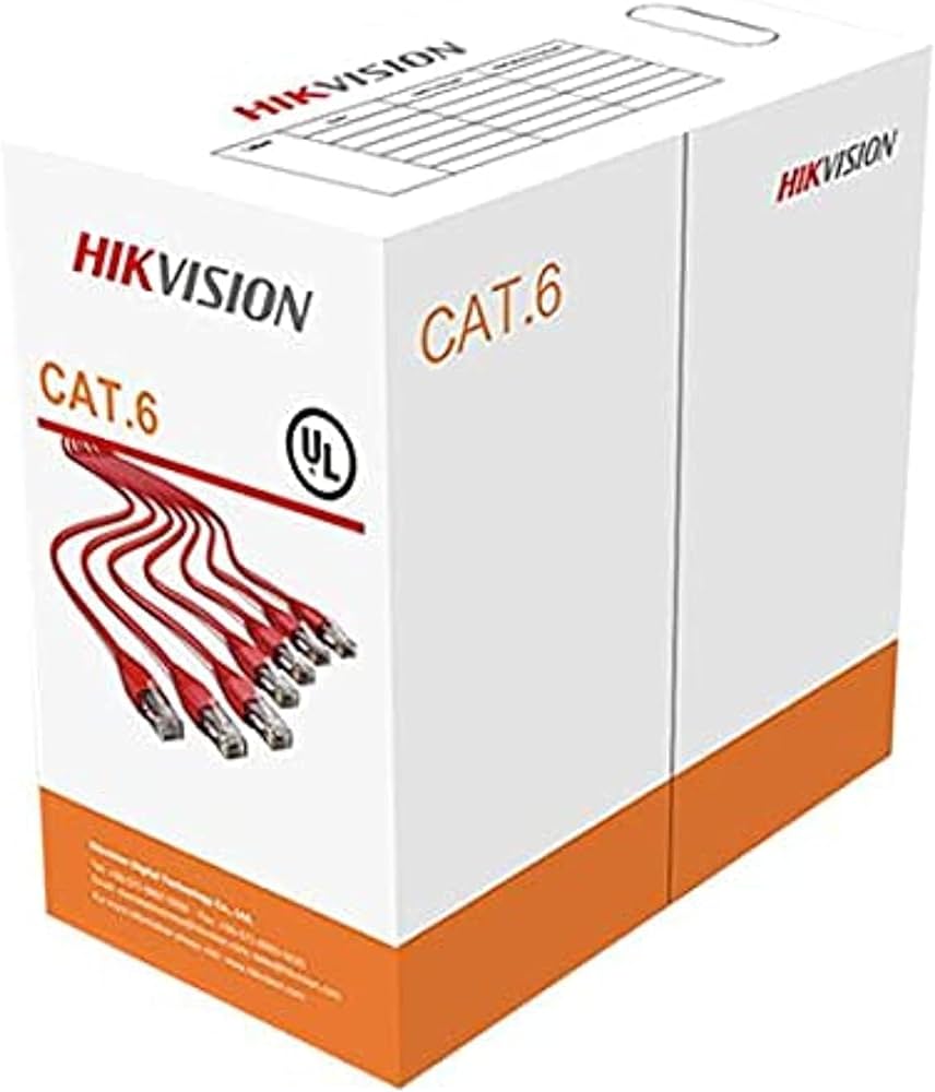 Hikvision DS-1LN6-UU(O-STD) , UTP CAT 6, 305 meters,Core diameter: 0.565mm,Solid Copper, CM, orange