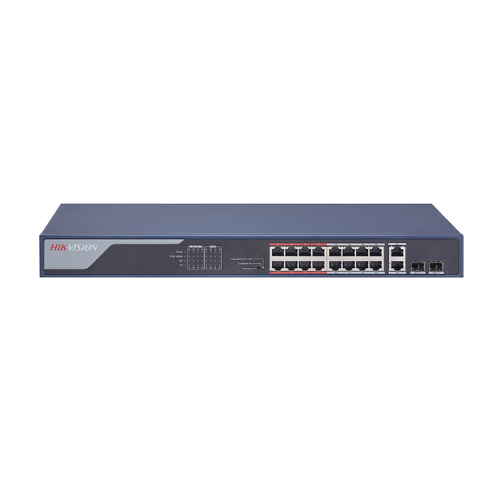 Hikvision DS-3E0318P-E/M(C)(O-STD), 16 Port Fast Ethernet Unmanaged POE Switch