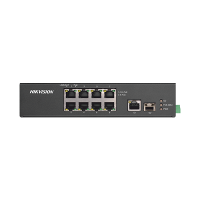 Hikvision DS-3T0310HP-E/HS(O-STD) , 8 Port Fast Ethernet Unmanaged Harsh POE Switch