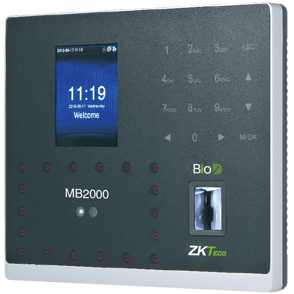 ZKteco, MB2000, Face Capacity : 2000, Fingerprint Capacity: 3000, ID Card Capacity: 3000, Logs Capacity: 100,000, Communication: TCP/IP